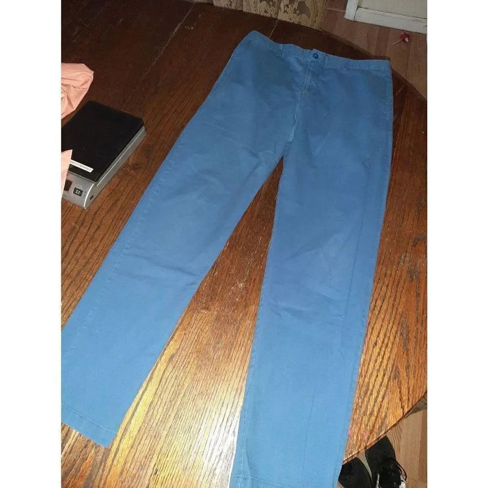 Boys Size 20 Polo Ralph Lauren Blue Mid Rise Flat Front Pants with Pockets